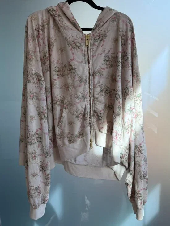 Selkie Floral Zip Up Hoodie - Picture 2 of 6